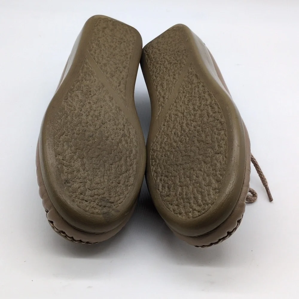 Naturalizer Shoes Womens Beige 8 Leather Oxfords Handsewn Walking Comfort